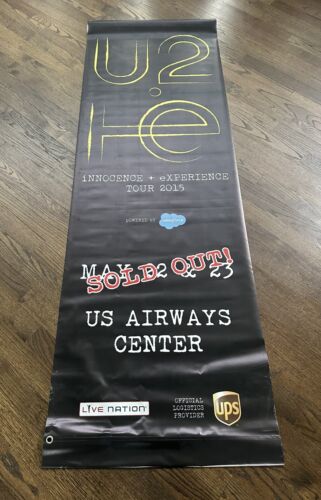 2015 Huge Rare U2 Innocence Experience Tour 2 Sided Vinyl Banner UPS Salesforce