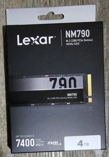 Lexar NM790 SSD 4TB with Heatsink PCIe Gen4x4 NVMe M.2 2280 Internal SSD