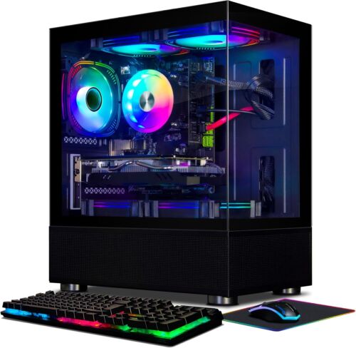 STGAubron Gaming PC Desktop,RX580 16G,10thGen 3.5G,16G,512G SSD,WiFi,BT,KB,W11H