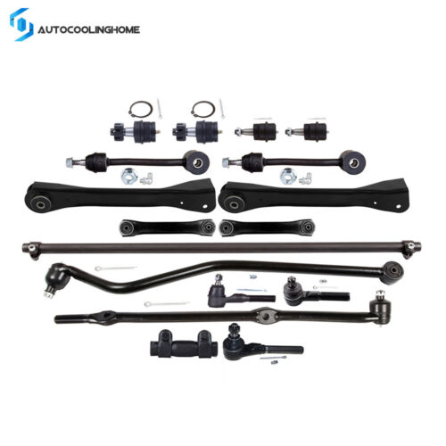 17x For 1997-2006 Jeep Wrangler Front Upper & Lower Control Arm Tie Rod Sway Bar