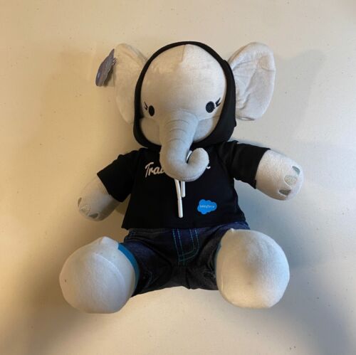 Rare Salesforce Ruth The Elephant Trailblazer Trailhead Hoodie Plush New W Tags