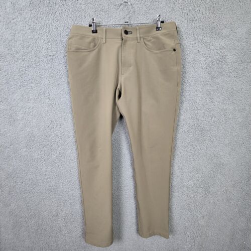 PUBLIC REC Workday Pants Mens 32 x 30 Khaki Performance Golf 5-Pocket 32×28 Act.