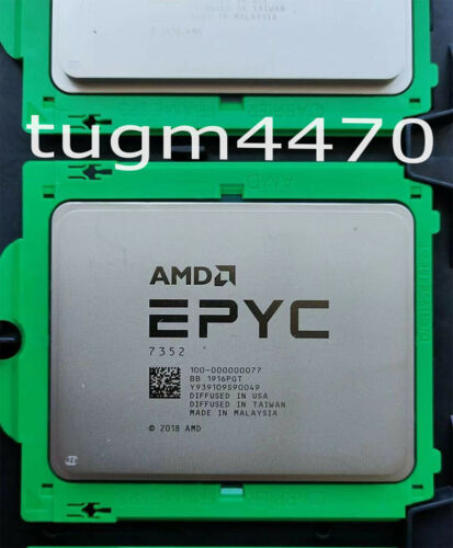 AMD EPYC 7352 cpu processor 24 cores 48 threads 2.3GHZ up to 3.2GHZ 155w