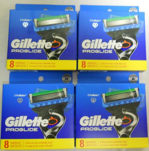 Gillette Proglide Refill  Cartridges 4X8=32 Count   (New Style Package)