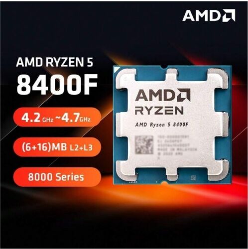 (New) AMD Ryzen 5 8400F 6-Core 12-Thread Socket AM5 CPU Processor OEM