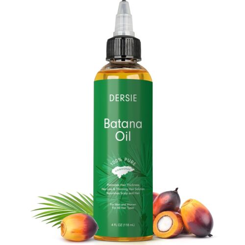 Batana Oil for Hair Growth, Dr Sebi Organic Raw from Honduras – 100% Pure, 4 FL