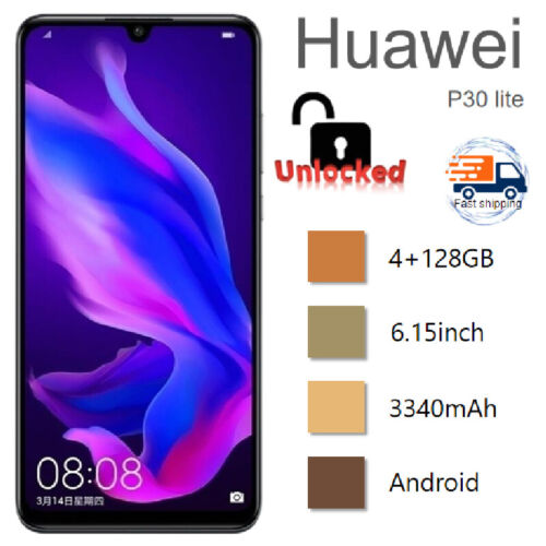 Unlocked Huawei P30 Lite 6.15”Android | New Sealed 4+128GB – Big Sale