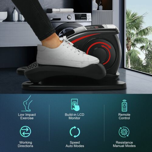 Under Desk Elliptical Machine, Electric Seated Pedal Exerciser for Seniors Relax