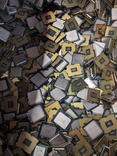 Sold-By-The-Lb Pound Pinless CPU Processors Mix with Metal Scrap Gold Recovery