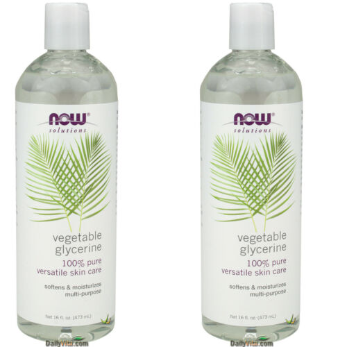 2 x NOW Vegetable Glycerine Oil 16 fl oz