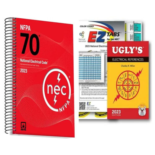 2023 NEC Code Book NFPA70 NEC + 2023 Ugly’S Electrical Ref Spiral + EZ New Stock