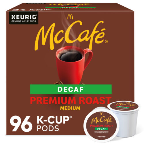 McCafe, Premium Roast Decaf Coffee, Keurig Single Serve K-Cup Pods, 96 Count