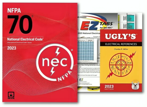 2023 NEC Code Book Paperback NFPA70 + 2023 Ugly’s Electrical Reference Spiral..