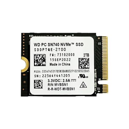 NEW WD SN740 2TB 2230 NVMe PCIe 4×4 SSD For Steam Deck Microsoft Surface Pro 9