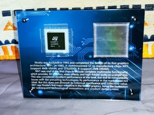 Vintage Rare The Nvidia’s First Graphics IC NV1 frame, Not include Chip