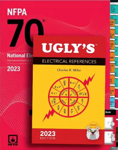 2023 NEC Code Book Paperback NFPA70 + 2023 Ugly’s Electrical Reference (Spiral)