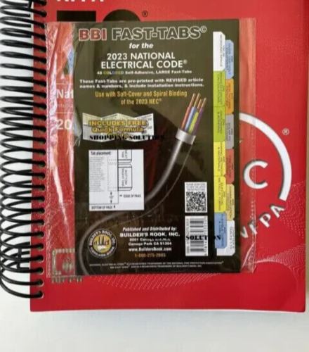 NFPA 70 National Electrical Code NEC 2023 Edition Spiral + BBI Fast Tabs.