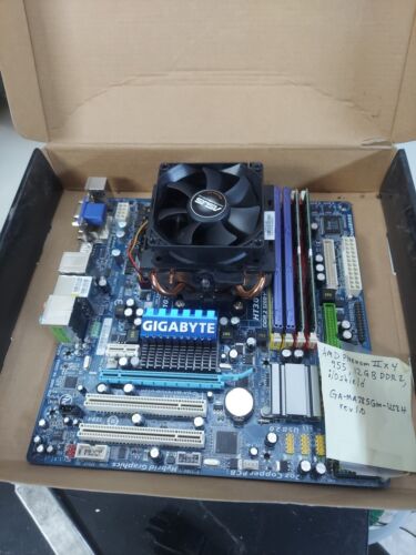 Gigabyte GA-MA785GM-US2H Socket AM3/AM2+ AMD Phenom 2 On Motherboard 12GB DDR 2