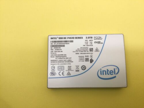 Intel DC P4510 Series 2TB NVME PCIe U.2 2.5in SSD SSDPE2KX020T8