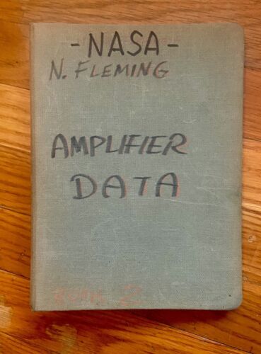 Vintage NASA Amplifier Data Handwritten Notebook Glenn Research Center  Employee