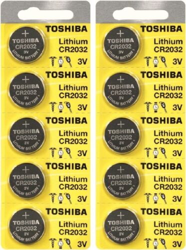 10 x New Original Toshiba CR2032 CR 2032 3V LITHIUM BATTERY BR2032 DL2032 AAA