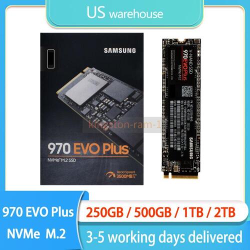 Samsung SSD 970 EVO Plus 1TB 2TB 500GB 250GB PCIe M2 NVMe 3500MB/s for Laptop US