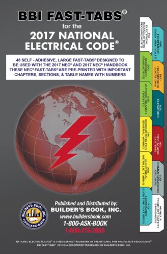 2017 National Electrical Code NEC Softcover Tabs