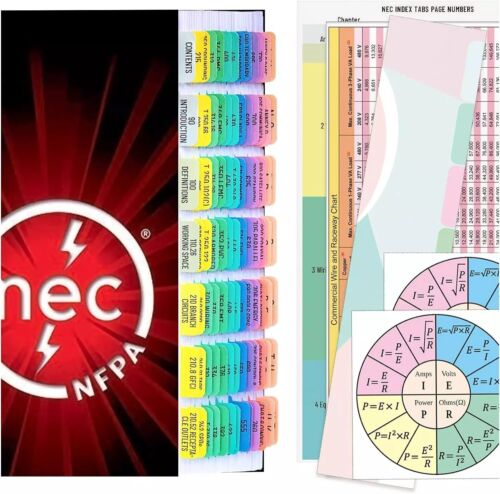 2020 NEC Tabs, NFPA 70 National Electrical Code 2020 Tabs with Wire Chart