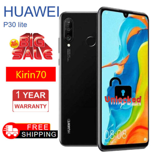 Huawei P30 Lite 6.15”Android | New Sealed 4/6+128GB Unlocked – Big Sale BLACK