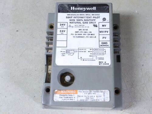 Honeywell S86F Shutoff Nat. Gas 24V Intermittent Pilot Control Non 100%