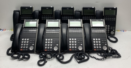 *Lot of 9* NEC DLV(XD)Z-Y(BK) Telephones w/ Handsets