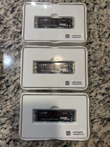 (x3) PNY XLR8 CS3040 1TB M.2 NVMe Gen4 x4 Internal Solid State Drive USED