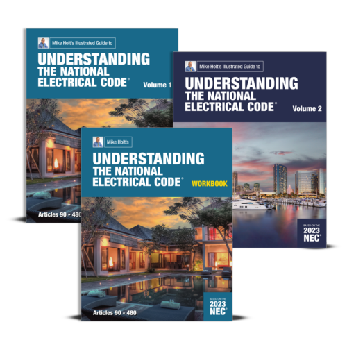 Mike Holt’s 2023 Understanding the NEC Book Package with Digital Answer Key