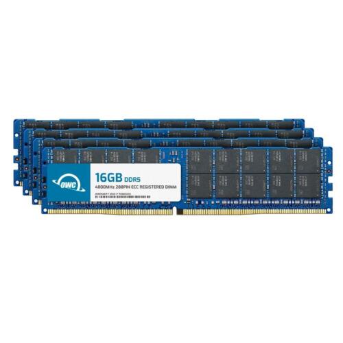 OWC 64GB (4x16GB) DDR5 4800MHz 1Rx8 ECC Registered RDIMM 288pin Memory RAM