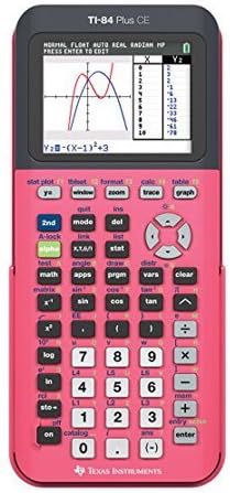 Texas Instruments TI-84 Plus CE Graphing Calculator, Coral