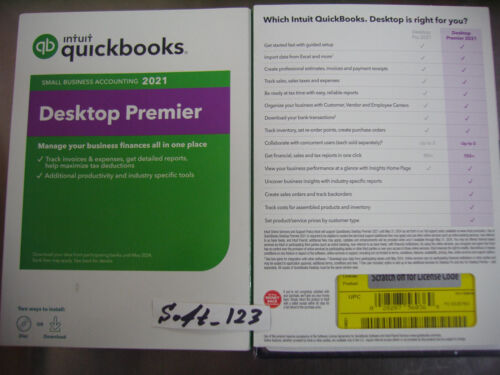 =PERMANENT VERSION= INTUIT QUICKBOOKS DESKTOP PREMIER 2021 FOR WINDOWS PC=SEALED