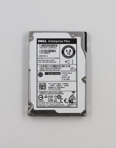 Dell HUC101212CSS600 1.2TB 2.5″ 6Gb/s 10K RPM SAS Hard Drive Dell P/N: 0HFJ8D