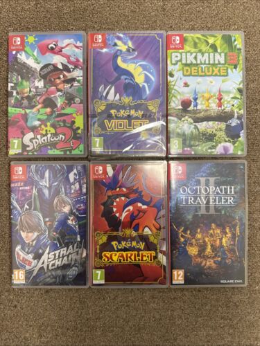 6 Pcs Nintendo Switch Games Mixed EU Spec