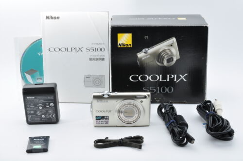 [EXCELLENT+5] Nikon COOLPIX S5100 Silver 12.2MP Digital Camera from JAPAN