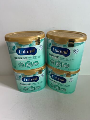 LOT OF 4 TUBS Enfamil Reguline Infant Formula-19.5oz Powder