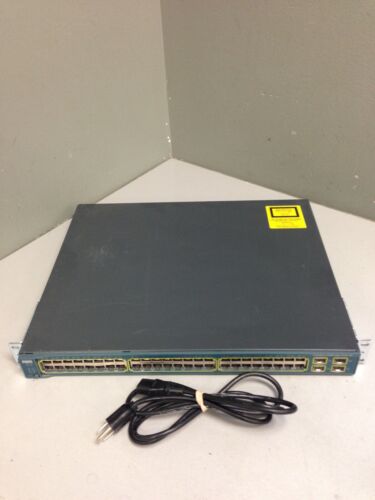 Cisco Catalyst C3560 WS-C3560-48PS-S 48-Port POE Switch w/ Power Cord (1)