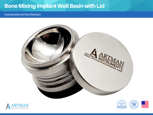 Dental Implant Bone Mixing Well with Lid, Bone Grafting Pot Implants ARTMAN