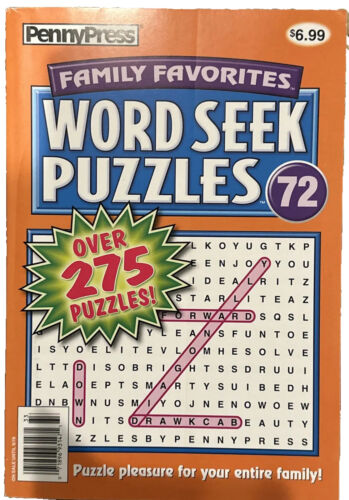 Penny Press Family Favorites Word Seek Puzzles  2023 Over 275 Puzzles Issue 72