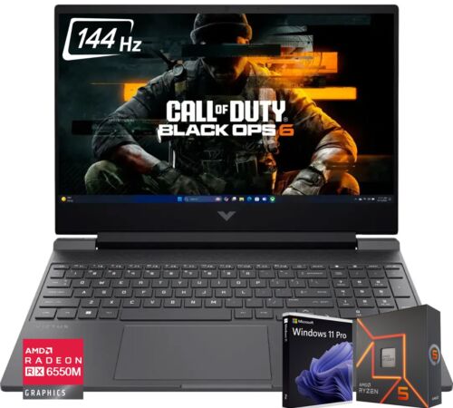 HP Victus 15.6″ FHD Gaming Laptop AMD Ryzen 5 7535HS 64GB DDR5 2TB SSD RX 6550M