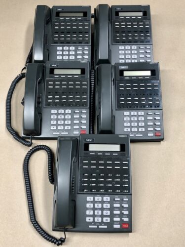 (5) NEC BDS DX7NA-12TXH 22-Button Digital Display Office Phones Part No: 80573