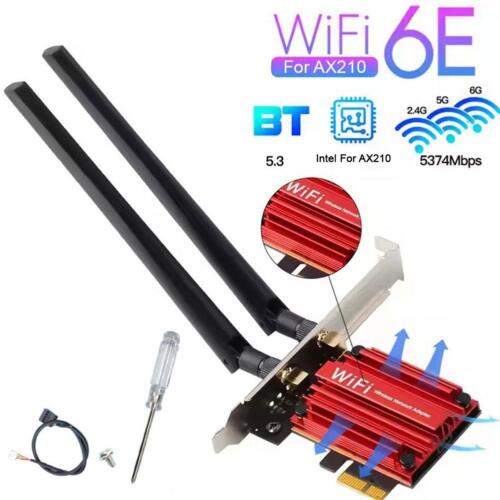 WiFi 6E AX210 Wireless PCI-E Adapter Compatible BT 5.3 Card Wi-Fi NEW W7E1