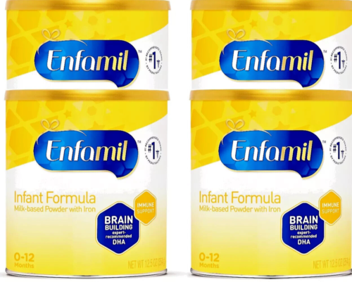 Enfamil Infant Formula LOT 4-Pack Milk-Based Powder + Iron 12.5 OZ 4 Cans