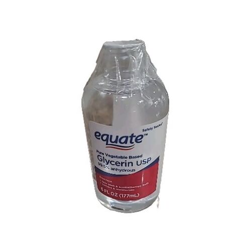 EQUATE PURE VEGETABLE BASED GLYCERIN USP 99.5% ANHYDROUS 6.oz Exp2028