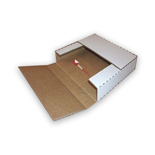 Vinyl Record Mailers White Holds 1- 6 – 45 rpm 12″ Record LP Cardboard 100 2000