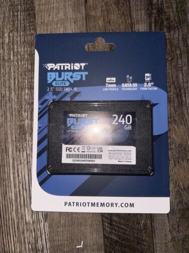 Patriot Burst Elite 240GB 2.5″ SATA3 6GB/s Internal Solid State Drive For PC/MAC